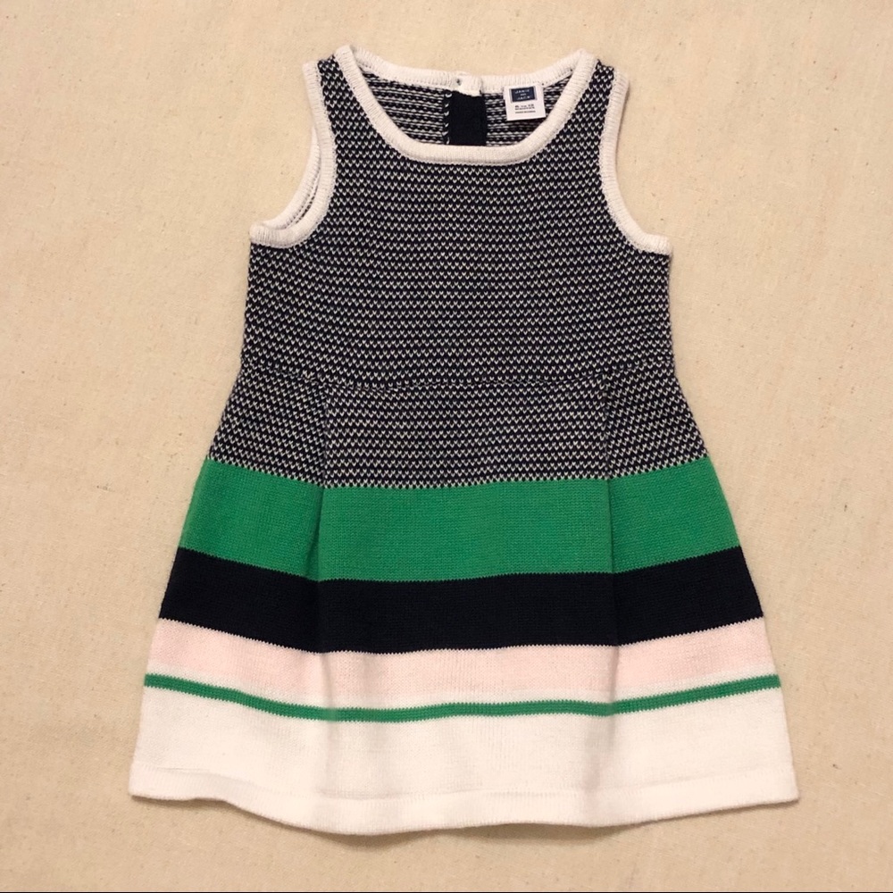Janie and Jack Sleeveless Sweater Dress Nautical Stripes